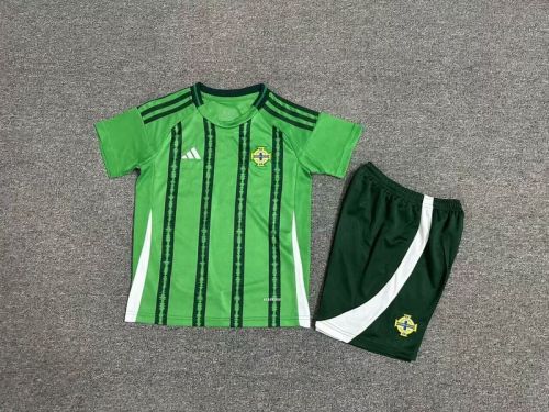 Youth Uniform Kids Kit Northern Ireland 2024 Home Soccer Jersey Shorts Child Football Set