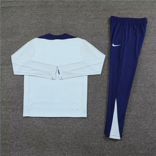 2024-2025 France Light Blue Soccer Training Sweater and Pants Football Kit