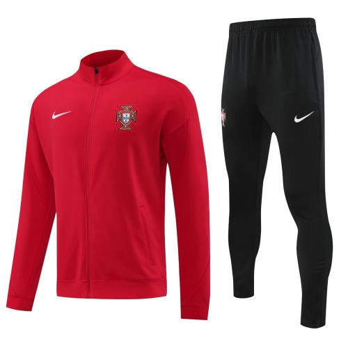 2024 Portugal Red Soccer Training Jacket Football Jacket and Pants
