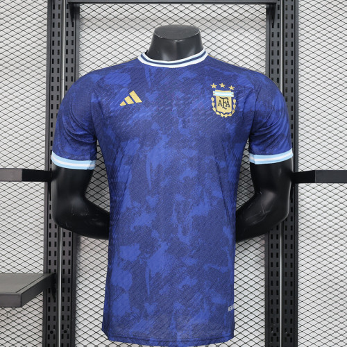 Player Version Argentina 2024 Dark Blue Special Edition Soccer Jersey Camisetas de Futbol