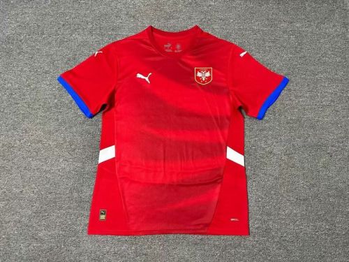 Fan Version Serbia 2024 Home Soccer Jersey Football Shirt
