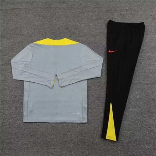 2024 Liverpool Grey/Yellow Soccer Training Sweater and Pants