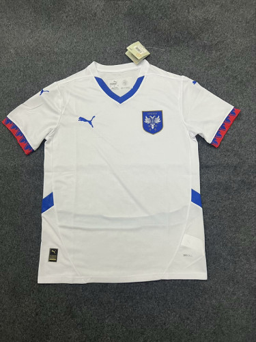 Fan Version Serbia 2024 Away Soccer Jersey Football Shirt