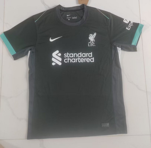 Fans Version 2024-2025 Liverpool Away Black Soccer Jersey Football Shirt