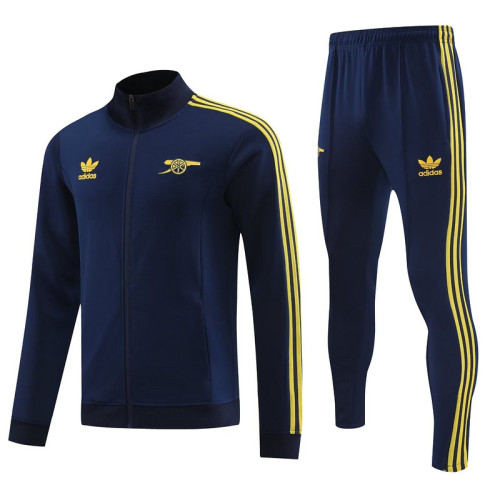 2024 Arsenal Dark Blue Soccer Training Jacket Football Jacket and Pants