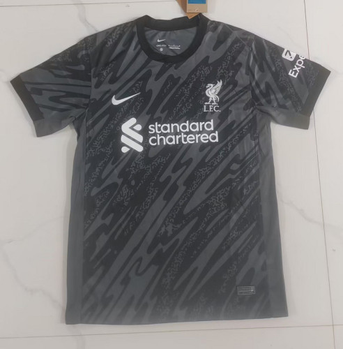 Fans Version 2024-2025 Liverpool Black Goalkeeper Soccer Jersey Football Shirt