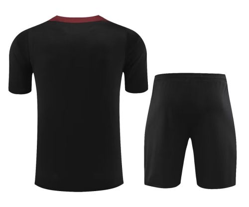 Adult Uniform 2024 PSG Black Soccer Training Jersey and Shorts Paris Football Kits