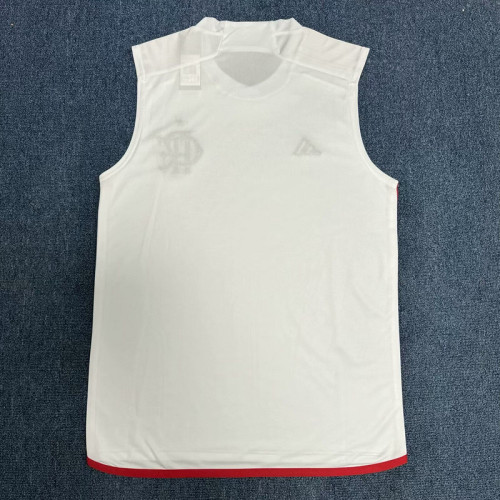 Fan Version 2024-2025 Flamengo White Soccer Training Vest