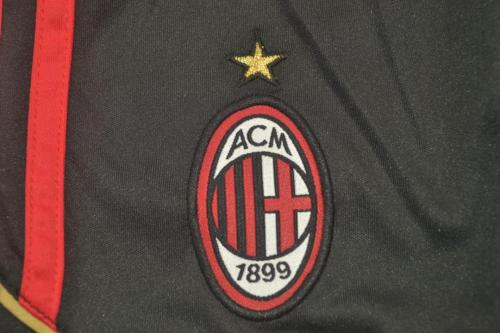 Retro Shorts 2006-2007 AC Milan Home Black Soccer Shorts