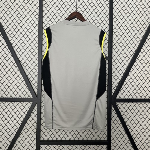 Fan Version 2024-2025 Flamengo Grey Soccer Training Vest