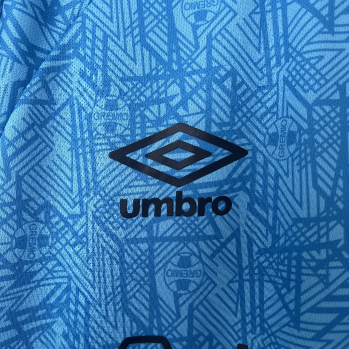 Fan Version 2024-2025 Gremio Blue Goalkeeper Soccer Jersey Football Shirt