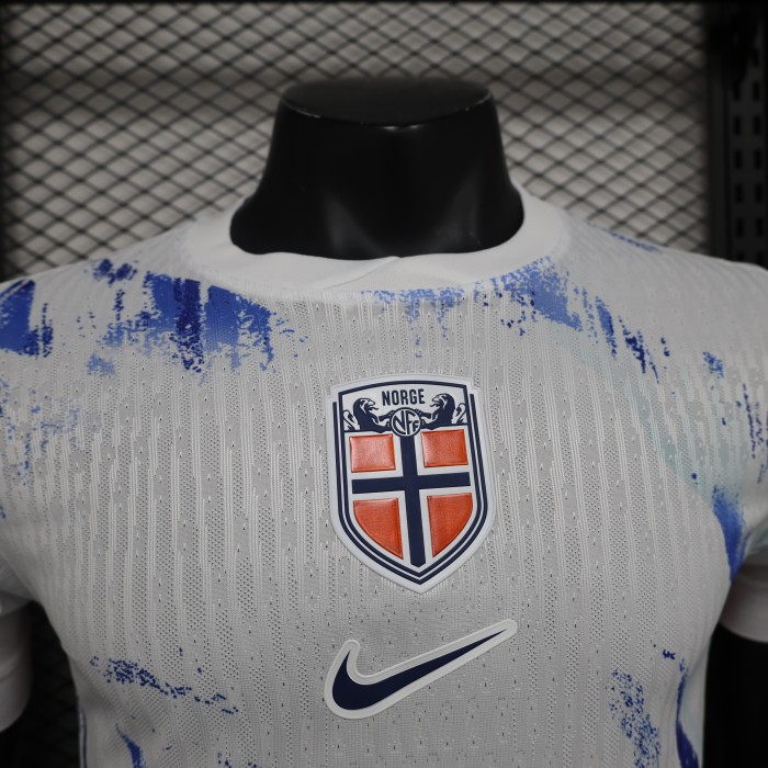 Player Version Norway 2024 Away White Soccer Jersey Football Shirt