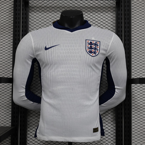 Player Version Long Sleeve 2024 England Home Soccer Jersey LS Football Shirt