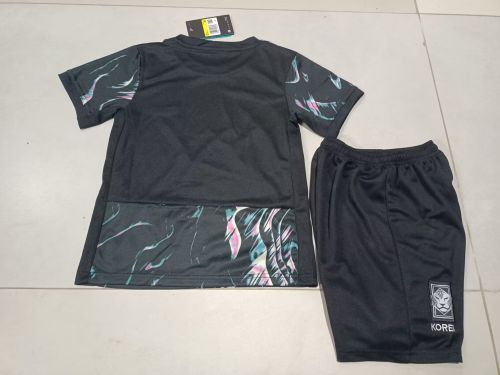 Youth Uniform Kids Kit South Korea 2024 Away Soccer Jersey Shorts Child Football Set