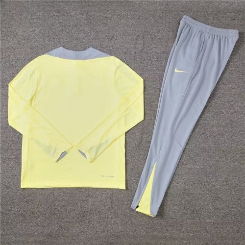 2024 Club America Yellow/Grey Soccer Training Sweater and Pants