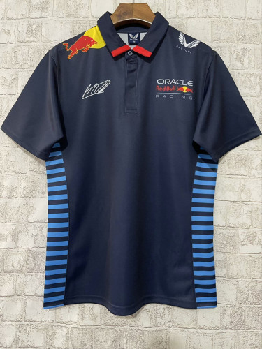 2024 Red Bull 1 Dark Blue Polo Red Bull Shirt