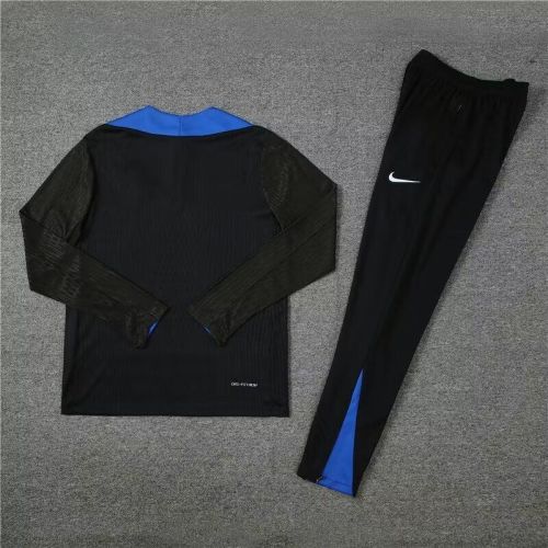 2024 Inter Milan Black/Blue Soccer Training Sweater and Pants