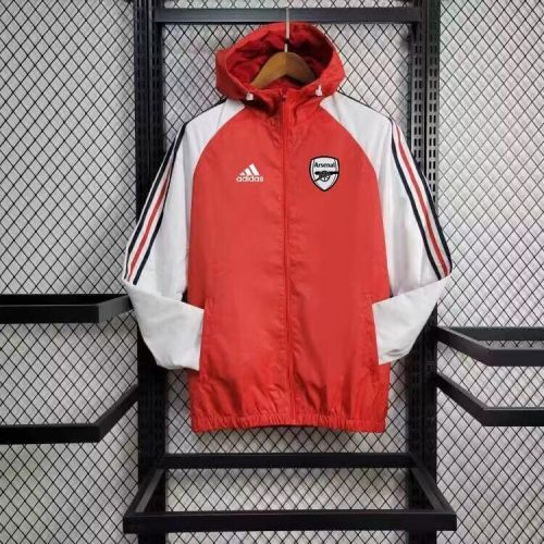 2024 Arsenal Red/White Soccer Windbreaker Jacket Football Jacket
