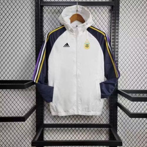 2024 Argentina White Soccer Windbreaker Jacket Football Jacket