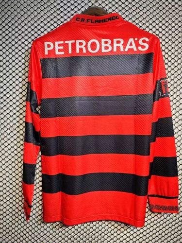 Long Sleeve Retro Jersey 1994-1995 Flamengo Home Soccer Jersey Vintage Football Shirt