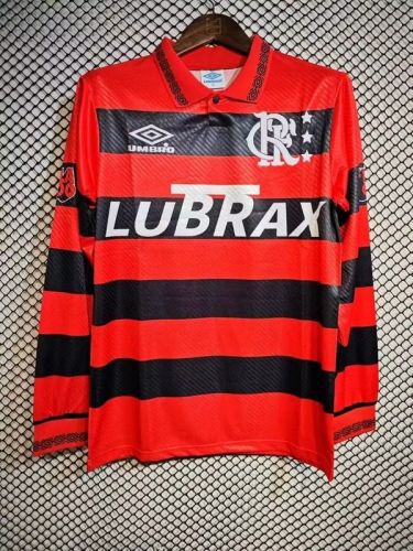 Long Sleeve Retro Jersey 1994-1995 Flamengo Home Soccer Jersey Vintage Football Shirt