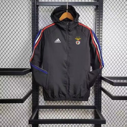 2024 Benfica Black Soccer Windbreaker Jacket Football Jacket