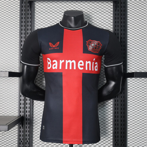 Player Version 2024-2025 Bayer 04 Leverkusen Home Soccer Jersey Football Shirt