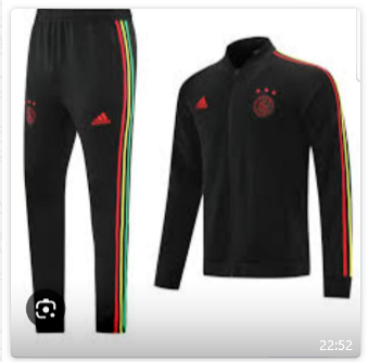 2024 Ajax Black Soccer Training Jacket and Pants