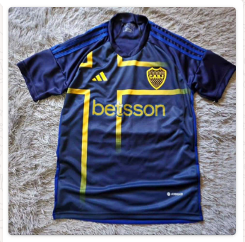 Fan Version 2023-2024 Boca Juniors Fourth Away Blue Soccer Jersey Football Shirt
