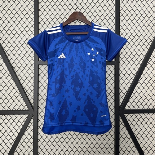 Women 2024-2025 Cruzeiro Home Soccer Jersey Lady Football Shirt