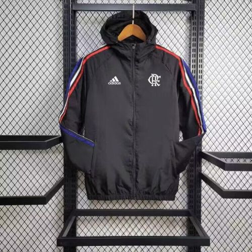 2024 Flamengo Black Soccer Windbreaker Jacket Football Jacket