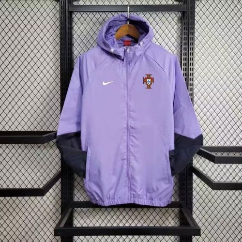 2024 Portugal Purple Soccer Windbreaker Jacket Football Jacket