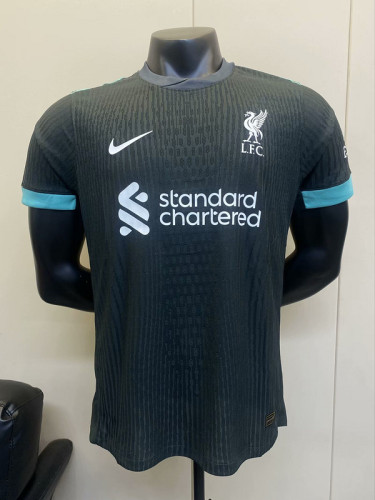 Player Version 2024-2025 Liverpool Away Black Soccer Jersey Football Shirt