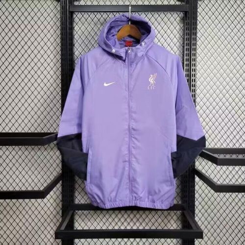 2024 Liverpool Purple Soccer Windbreaker Jacket Football Jacket