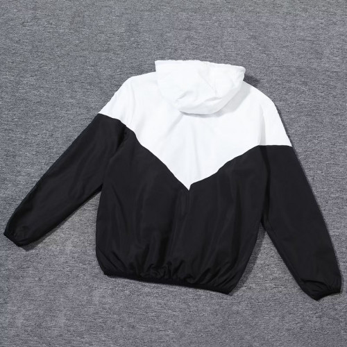 2024 Germany White/Black Soccer Hoodie Football Windbreaker Jacket