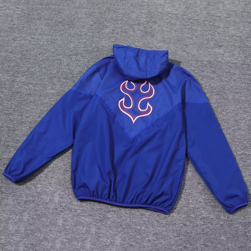 2024 Japan Blue Soccer Hoodie Football Windbreaker Jacket