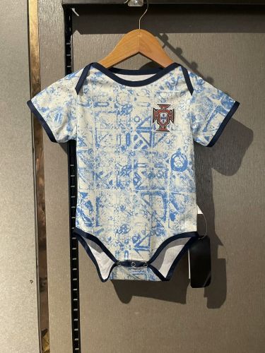 Baby Cloth Portugal 2024 Away Soccer Jersey Baby Onesies