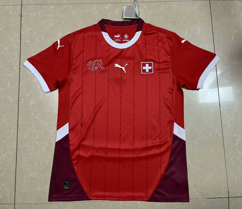 Fans Version Switzerland 2024 Home Soccer Jersey Swiss Football Shirt