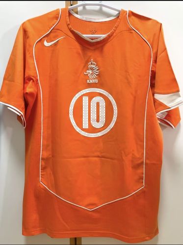 Retro Jersey 2004 Netherlands V.NISTELROOY 10 Home Soccer Jersey Vintage Holland Football Shirt
