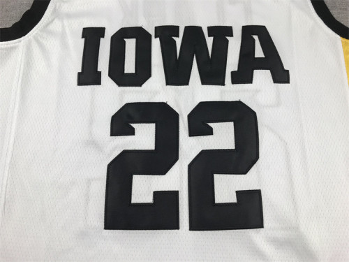 Iowa Hawkeyes 22 CLARK White Basketball Shirt NBA Jersey