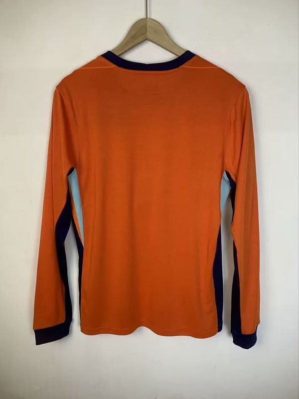 Long Sleeve 2024 Netherlands Home Soccer Jersey Holland Football Shirt
