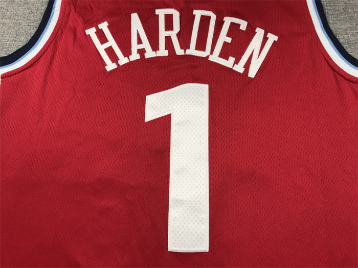 New Los Angeles Clippers 1 HARDEN Red NBA Jersey Basketball Shirt