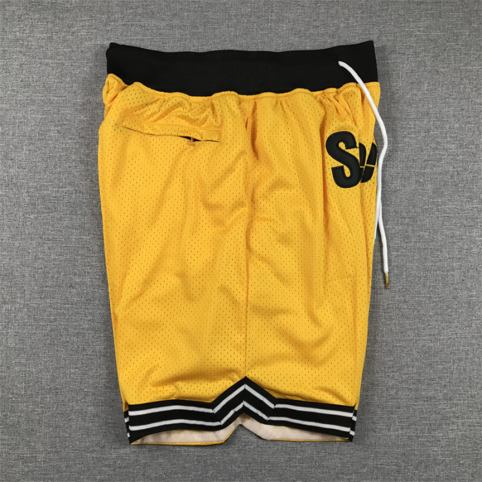 with Pocket Pittsburgh Steelers Yellow NFL Shorts