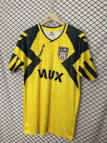 Retro Jersey 1992-1993 Sunderland Away Yellow Soccer Jersey Vintage Football Shirt