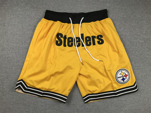 with Pocket Pittsburgh Steelers Yellow NFL Shorts