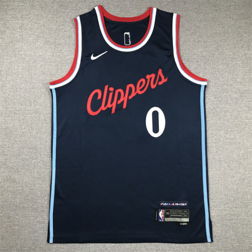 New Los Angeles Clippers 0 WESTBROOK Dark Blue NBA Jersey Basketball Shirt