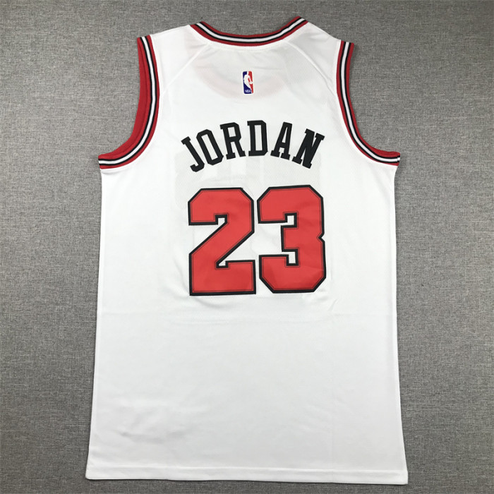 with New Material Chicago Bulls 23 JORDAN White Basketball Shirt NBA Jersey