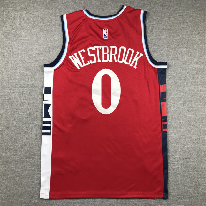 New Los Angeles Clippers 0 WESTBROOK Red NBA Jersey Basketball Shirt