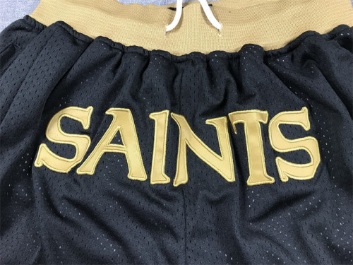 with Pocket New Orleans Saints Black NFL Shorts