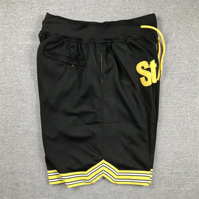 with Pocket Pittsburgh Steelers Black NFL Shorts